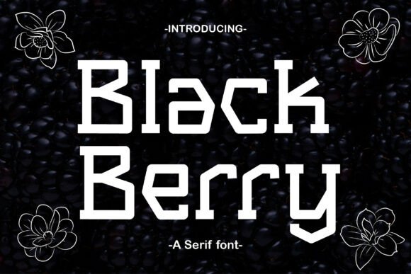 Black Berry Serif Font for Crafters