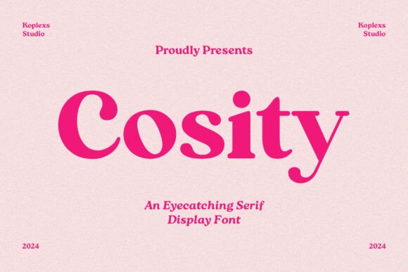 Cosity: A Refined Serif Font for Editorial Design