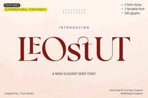 Leostut: A Stylish Serif Typeface for Modern Branding